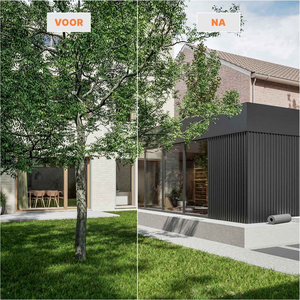 Cladix Aluminium Gevelbekleding Gitzwart – Vlak Startprofiel
