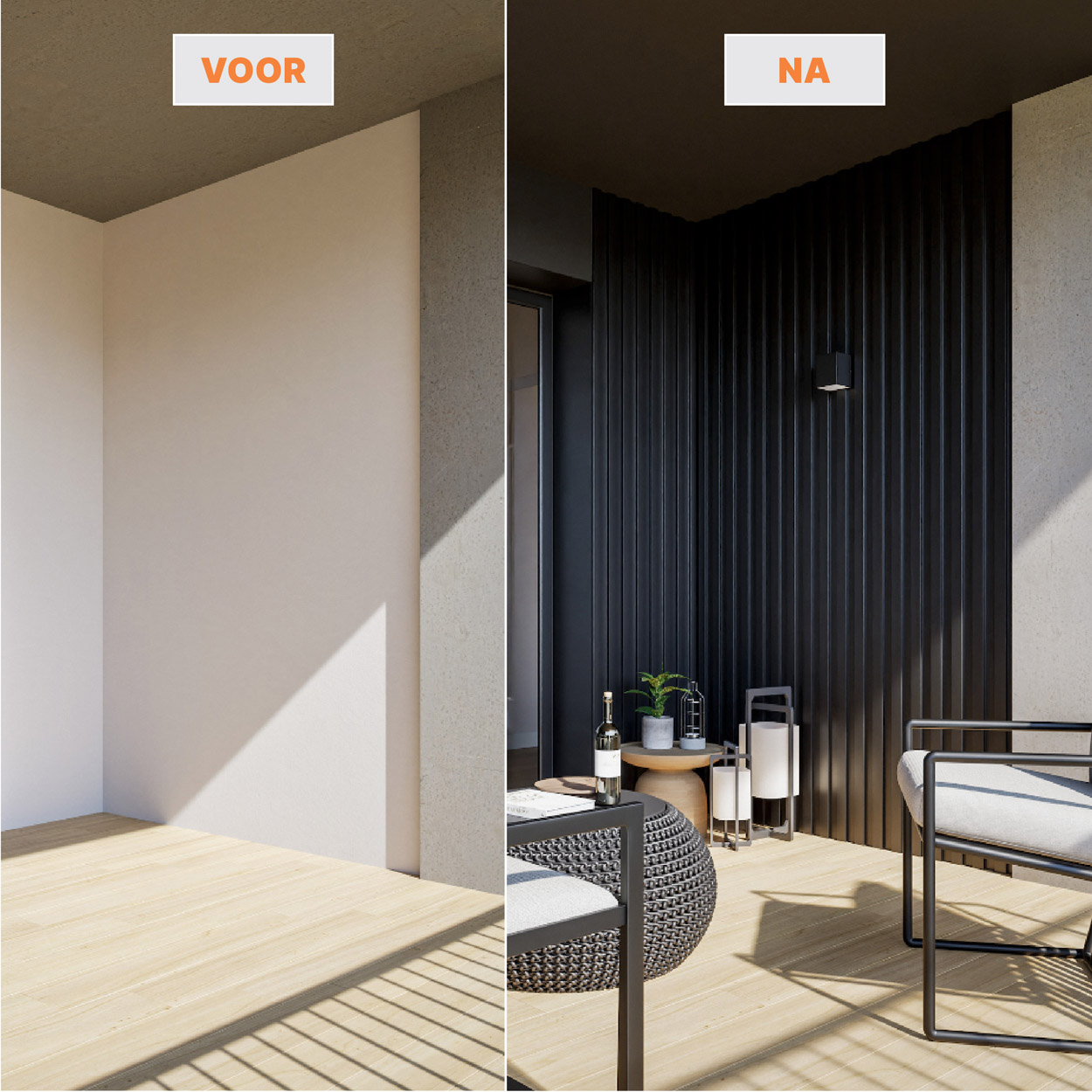 Cladix Aluminium Gevelbekleding Gitzwart – Vlak Startprofiel