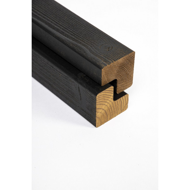 ModiWood Binnen-Buitenhoek Zwart RAL9005 4st/pak 420cm