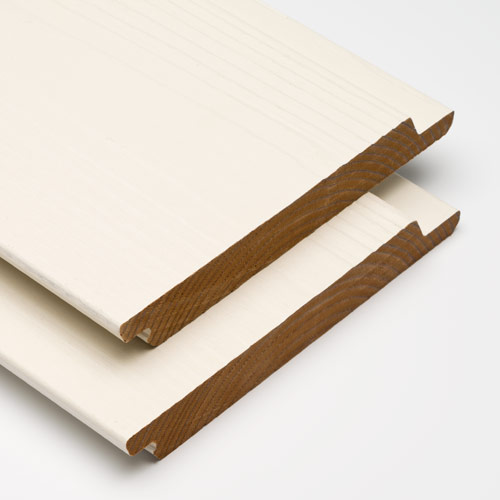 Modiwood FR-D Colour Fins Rabat Gevelplank Creme Wit RAL9001