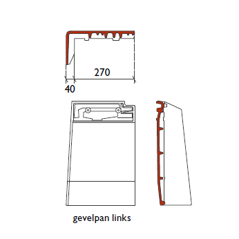 Monier gevelpan links Signy-Finnez antraciet