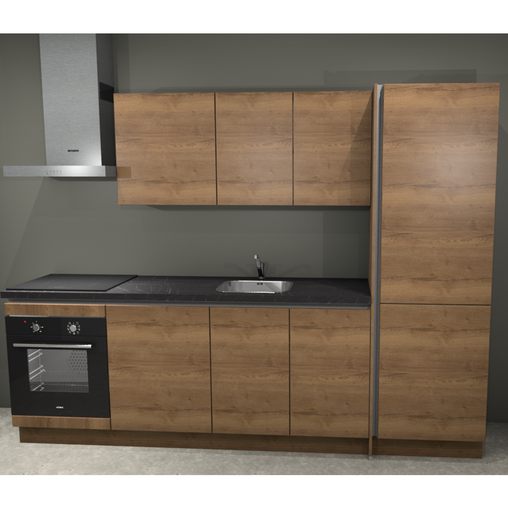 Keuken Compleet Bergen Greeploos 270cm Rechts