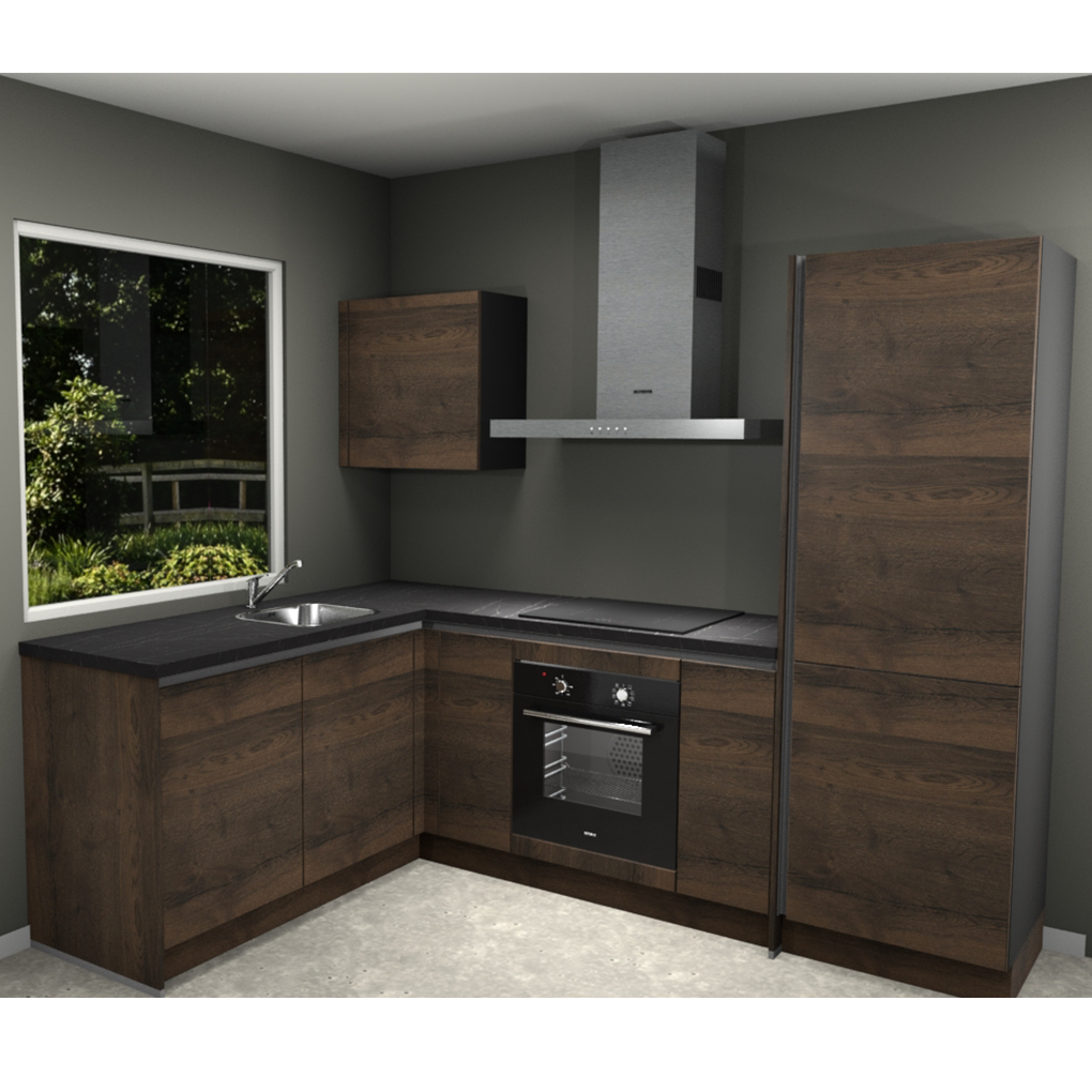 Hoekkeuken Compleet Molde Greeploos 250x190cm Rechts