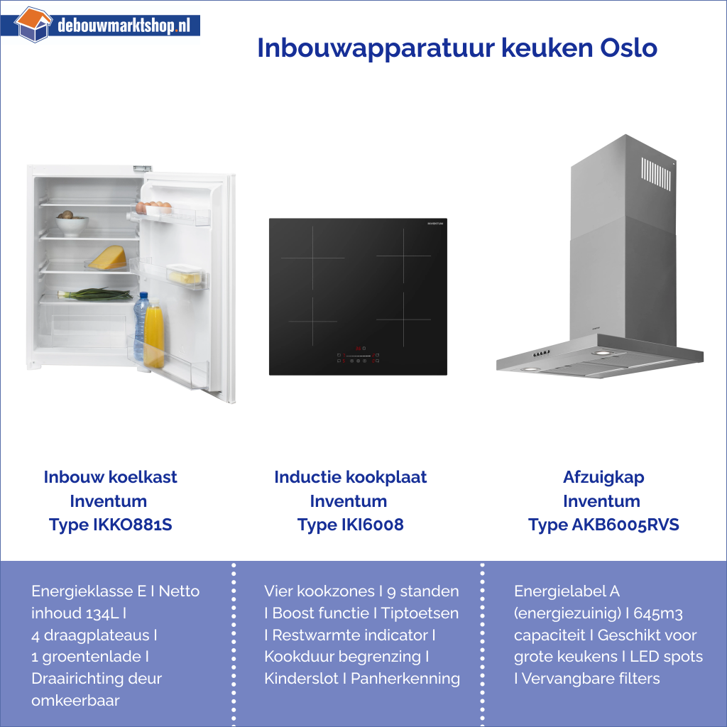 Keuken Compleet Oslo Greeploos 270cm Rechts