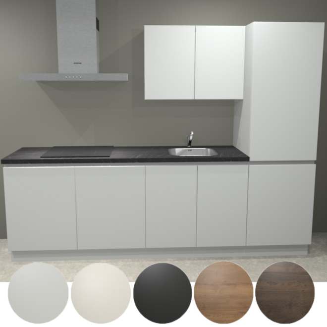 Keuken Compleet Oslo Greeploos 270cm Rechts