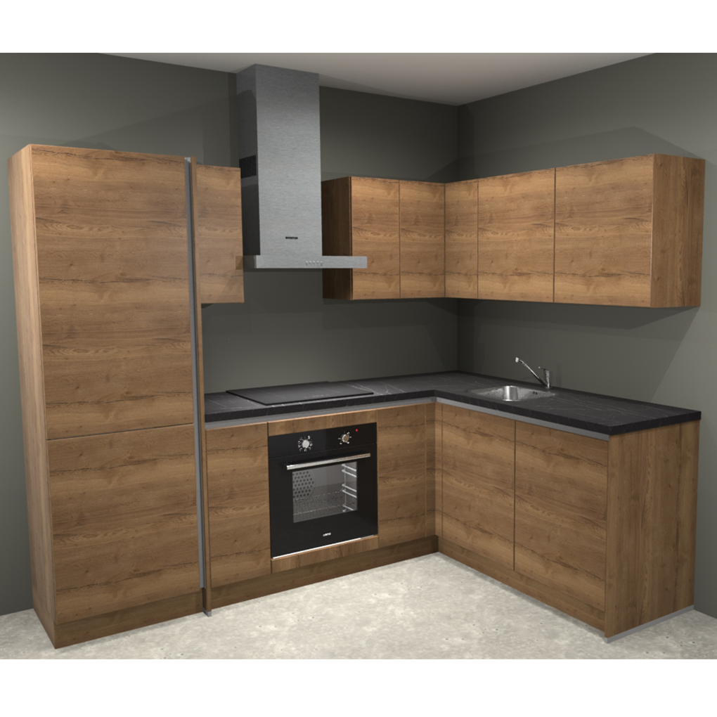 Hoekkeuken Compleet Rena Greeploos 250x190cm Links
