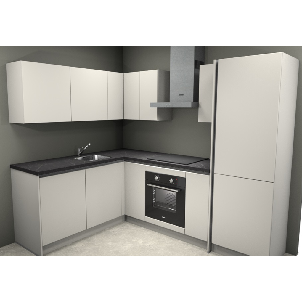 Hoekkeuken Compleet Rena Greeploos 250x190cm Rechts