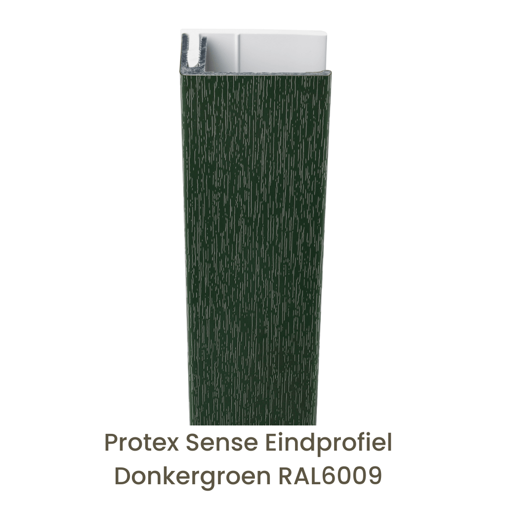 Protex® Sense Eindprofiel Alu/PVC Donkergroen RAL6009