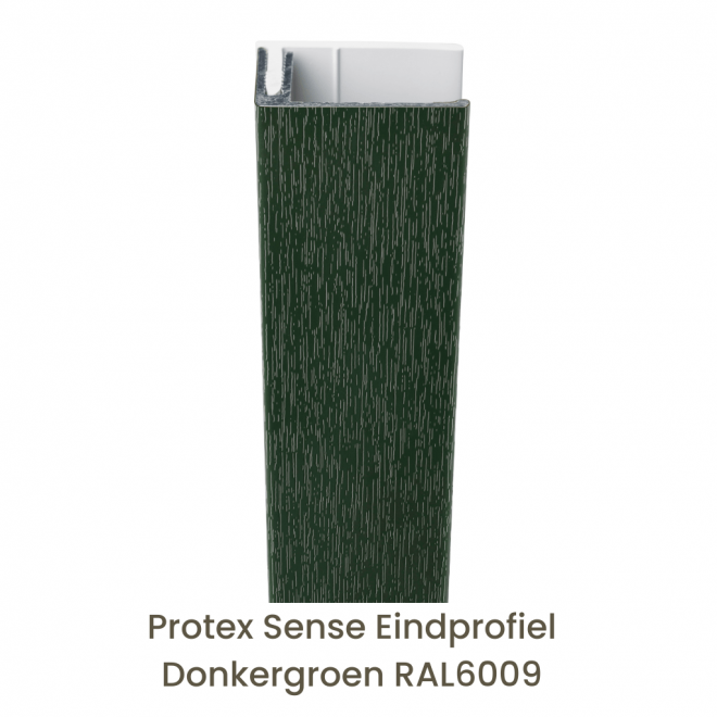 Protex® Sense Eindprofiel Alu/PVC Donkergroen RAL6009