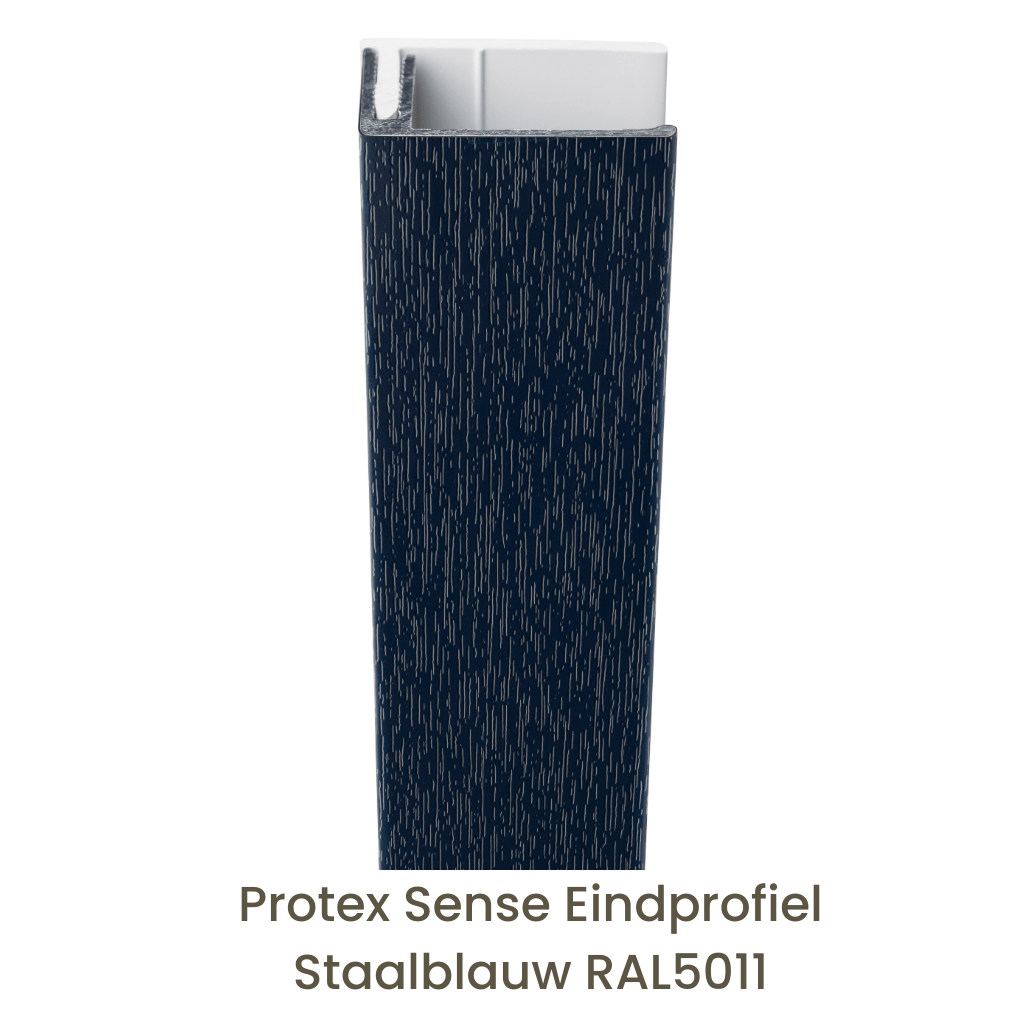 Protex® Sense Eindprofiel Alu/PVC Staalblauw RAL5011