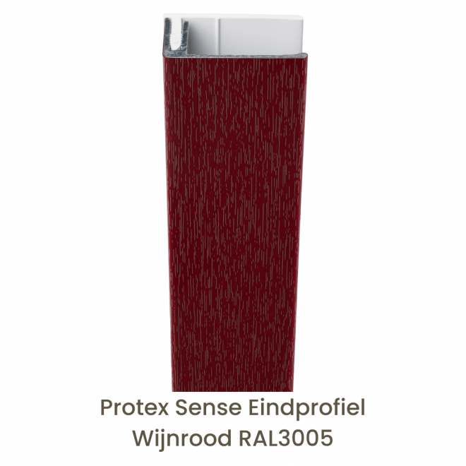 Protex® Sense Eindprofiel Alu/PVC Wijnrood RAL3005