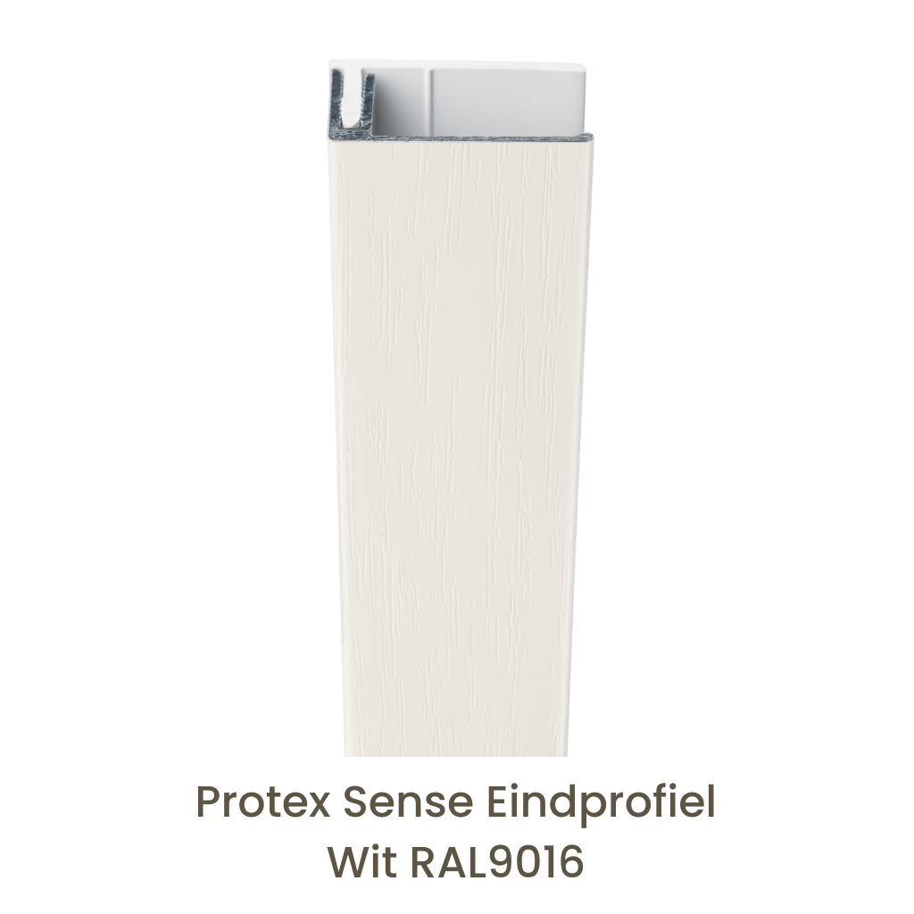 Protex® Sense Eindprofiel Alu/PVC Wit RAL9016