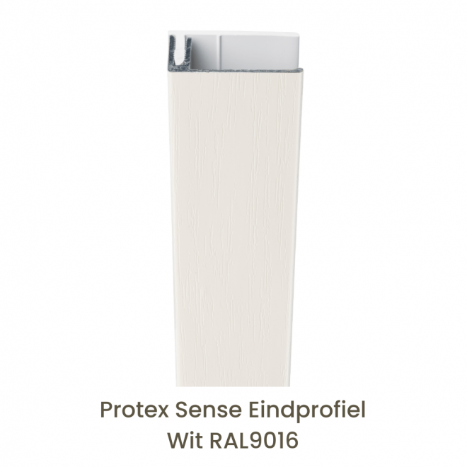 Protex® Sense Eindprofiel Alu/PVC Wit RAL9016