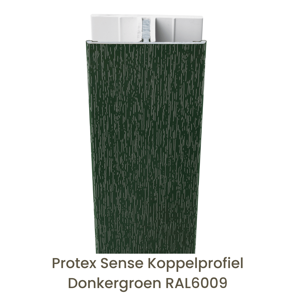 Protex® Sense Koppelprofiel Alu/PVC Donkergroen RAL6009