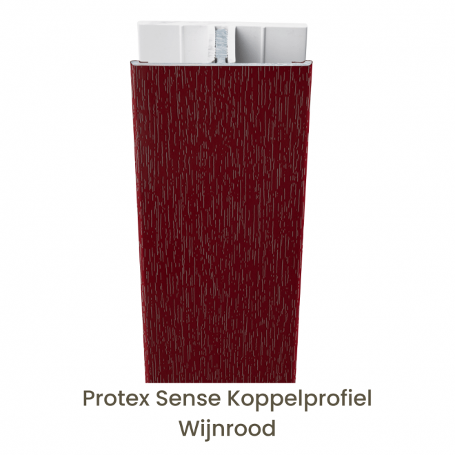 Protex® Sense Koppelprofiel Alu/PVC Wijnrood