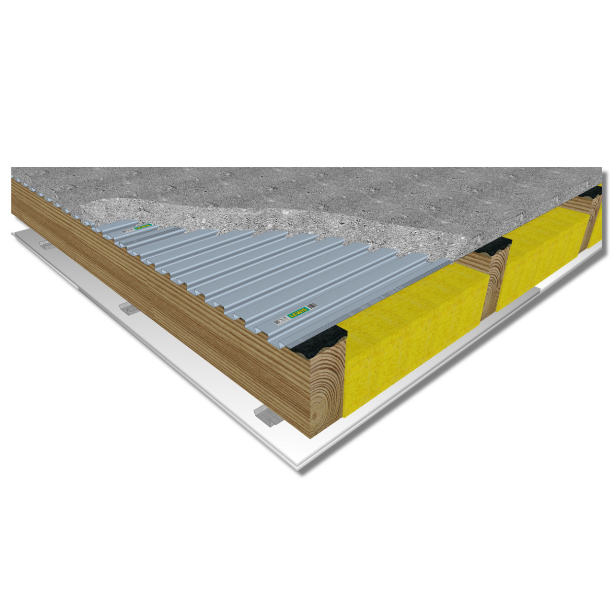 LEWIS® CDM Geluidsisolerende Oplegstrook Rubbergranulaat MTA 15/7 - 5mtr