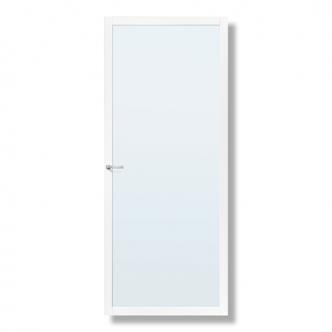 Binnendeur Skantrae Slimseries SSL 4400 Blank Glas Wit
