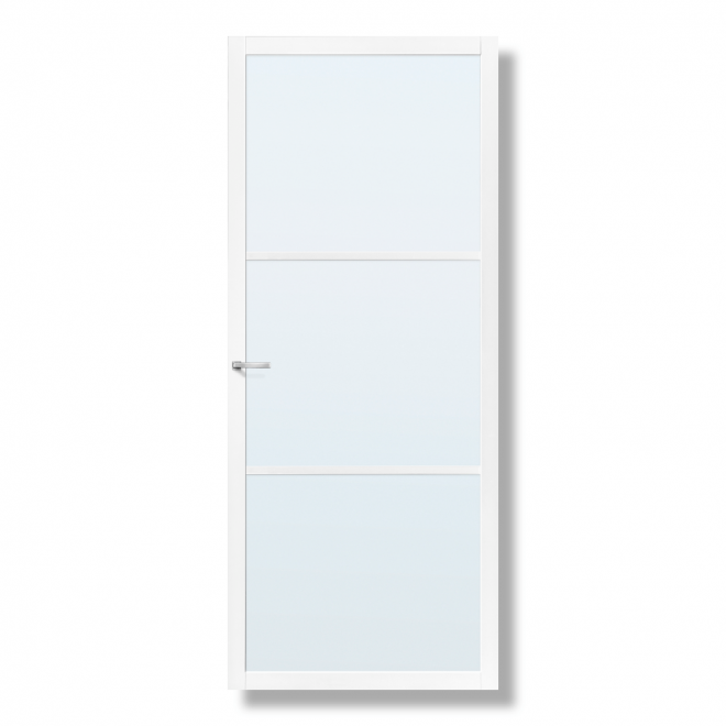 Binnendeur Skantrae Slimseries SSL 4403 Blank Glas Wit