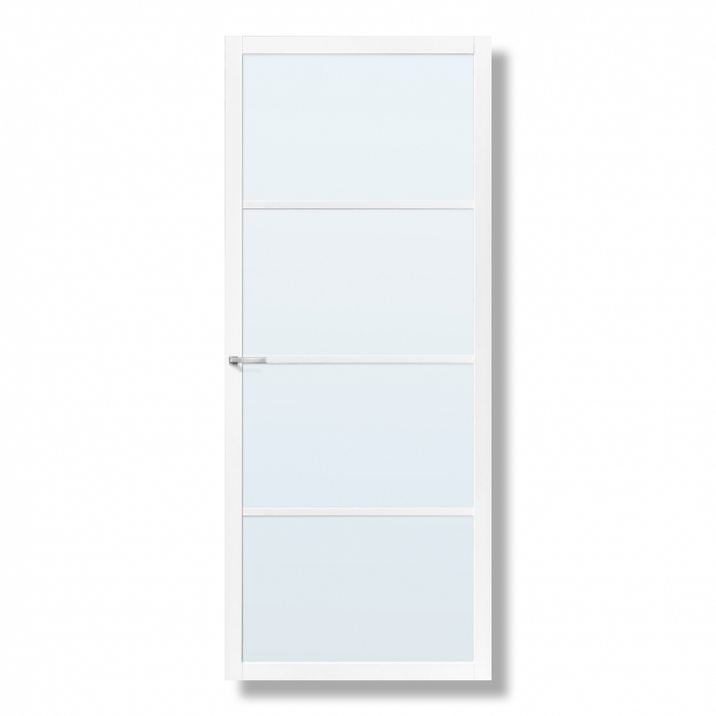Binnendeur Skantrae Slimseries SSL 4404 Blank Glas Wit