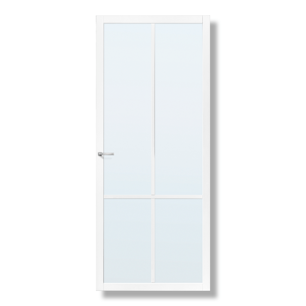 Binnendeur Skantrae Slimseries SSL 4408 Nevel Glas Wit