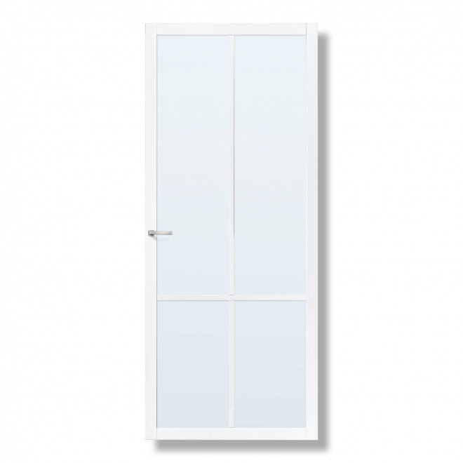 Binnendeur Skantrae Slimseries SSL 4408 Blank Glas Wit