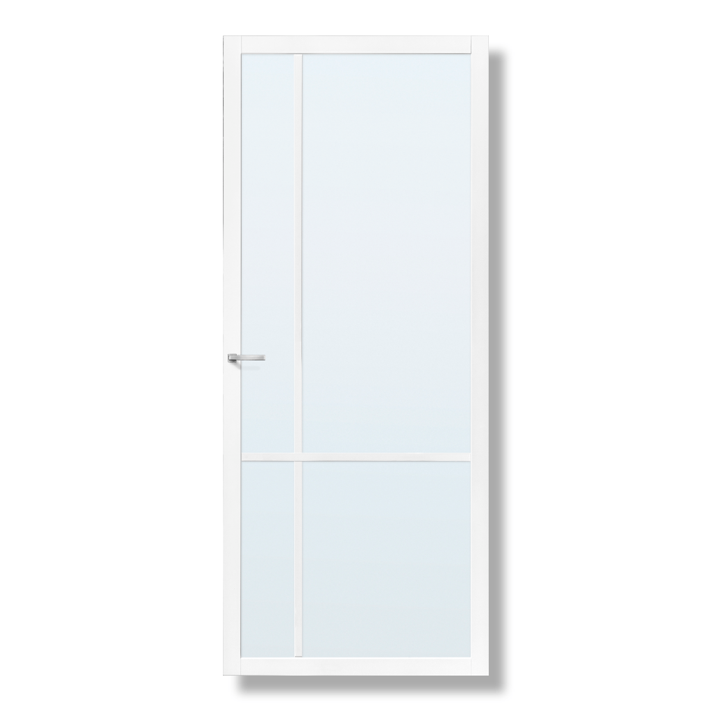 Binnendeur Skantrae Slimseries SSL 4409 Nevel Glas Wit