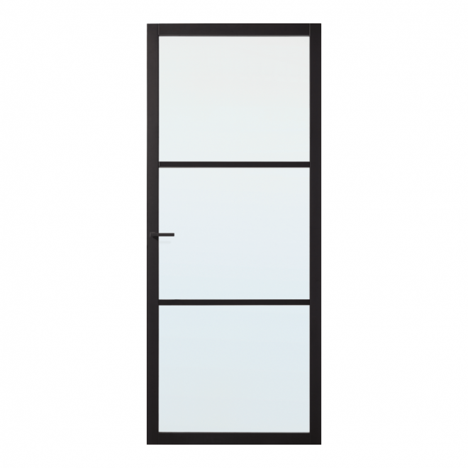 Binnendeur Skantrae Slimseries SSL 4003 Nevel Glas Zwart