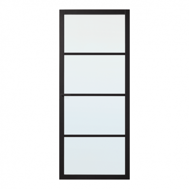 Binnendeur Skantrae Slimseries SSL 4004 Nevel Glas Zwart