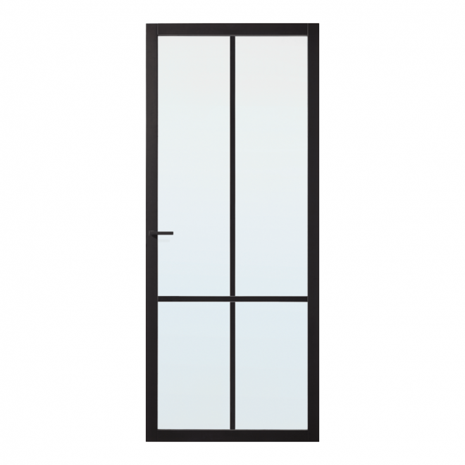 Binnendeur Skantrae Slimseries SSL 4008 Blank Glas Zwart