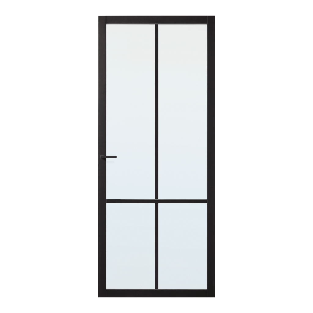 Binnendeur Skantrae Slimseries SSL 4008 Nevel Glas Zwart