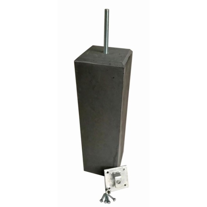 Betonpoer 17x17x58cm met verstelbare plaat
