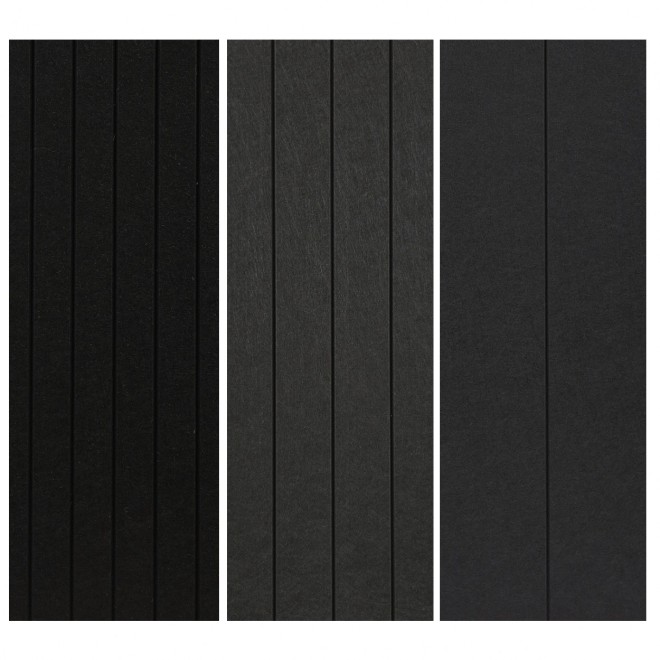 Muro Akoestisch PET Vilt Wandpaneel Zwart 610 – 120x60 cm – 2 st