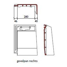 Monier gevelpan rechts Signy-Finnez antraciet