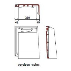 Monier gevelpan rechts Signy-Finnez antraciet